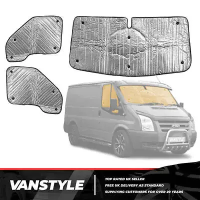 Fits Ford Transit Mk7 07>13 Van Internal Thermal Window Blinds Front Set 3 Piece • £76.49